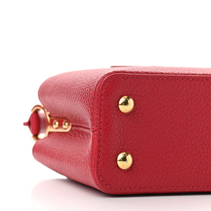 Louis Vuitton Taurillon Mini Capucines Scarlet 10 of 12