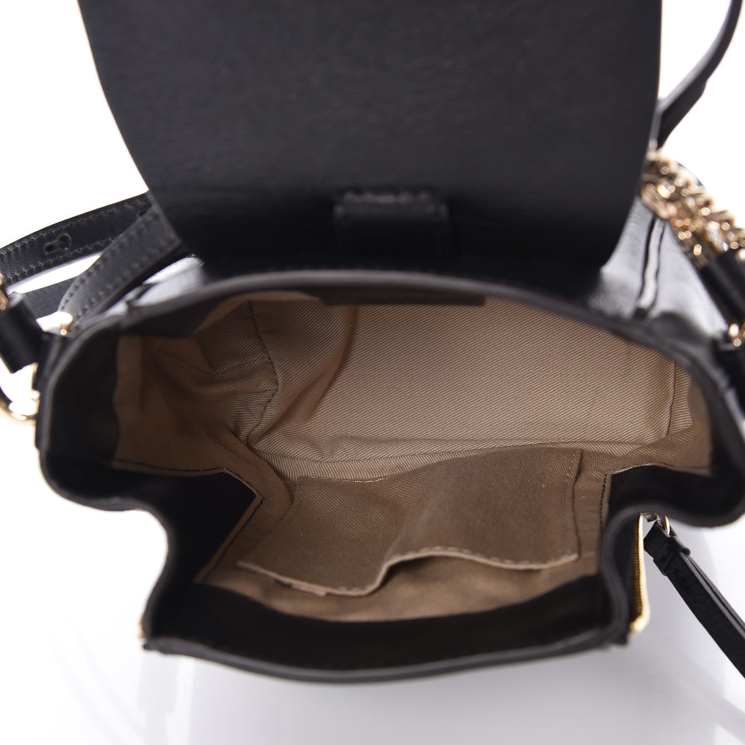 Chloe Suede Calfskin Mini Faye Backpack Black 5 of 7