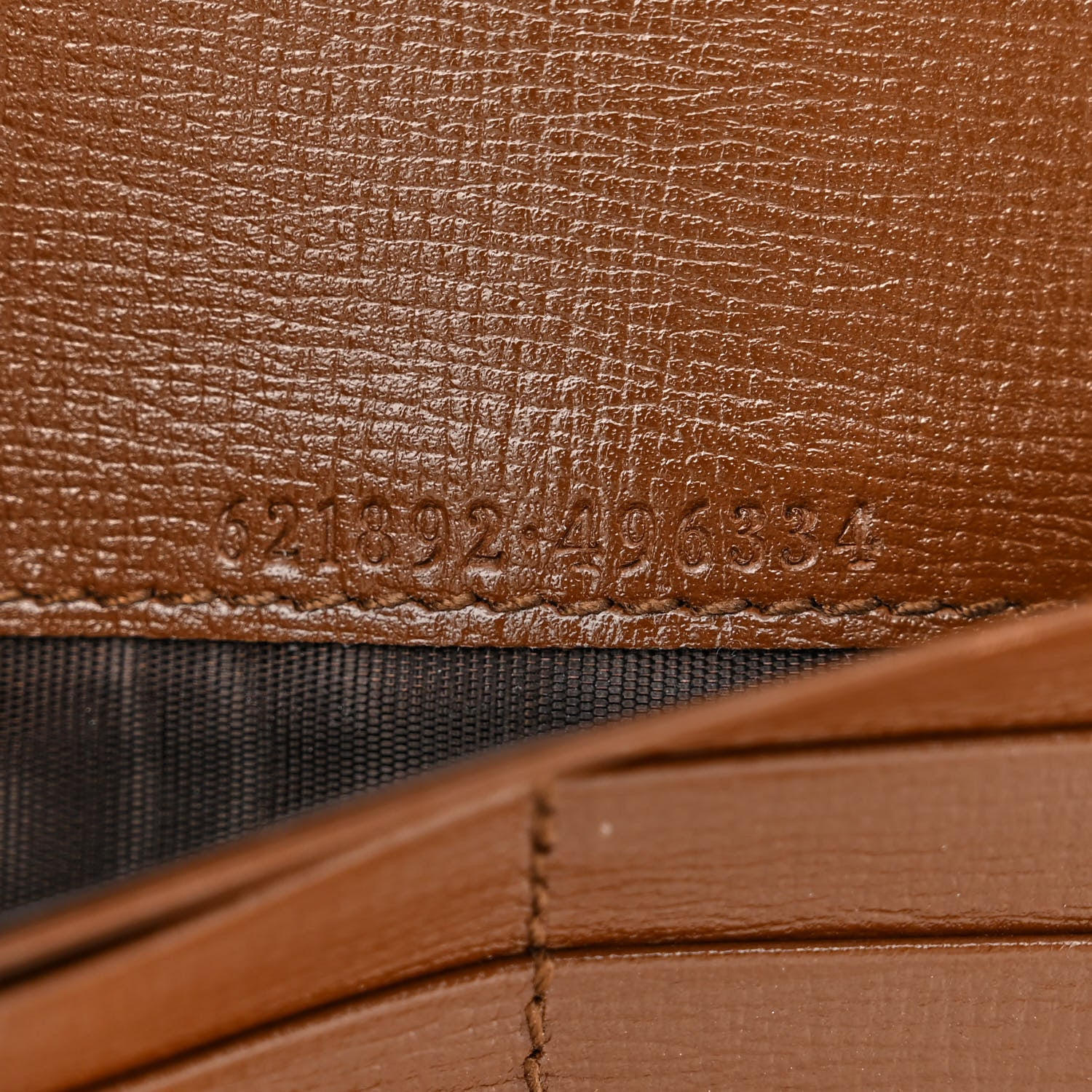 Gucci GG Supreme Monogram Azalea Calfskin Horsebit 1955 Wallet On Chain Beige Ebony Brown Sugar 8 of 11