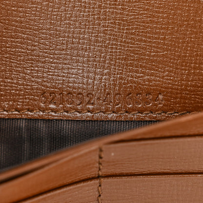 Gucci GG Supreme Monogram Azalea Calfskin Horsebit 1955 Wallet On Chain Beige Ebony Brown Sugar 8 of 11
