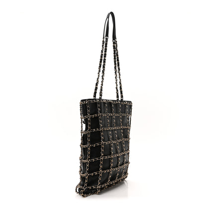 Chanel Lambskin Large Shopping Chain Tote Black 3 of 10