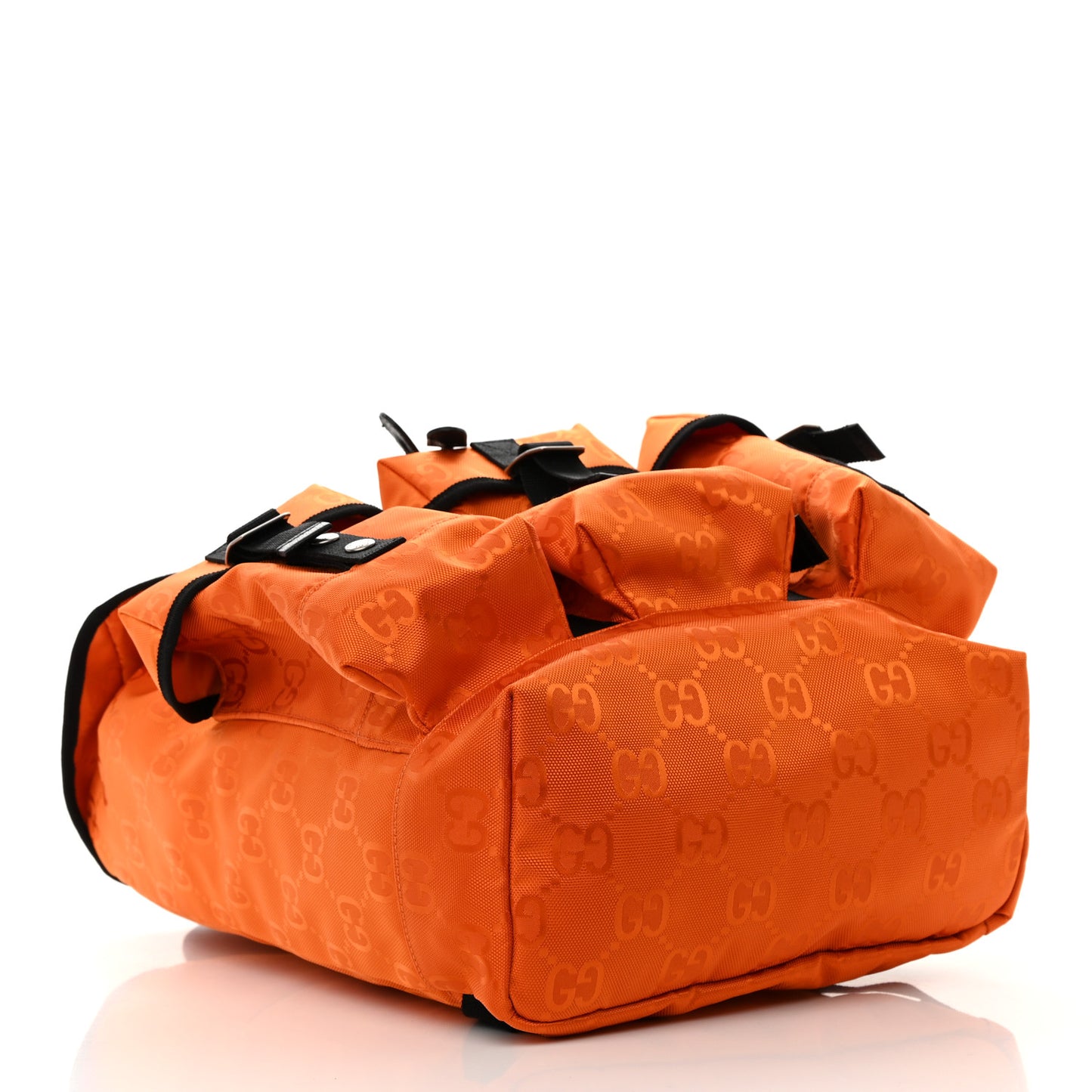 Econyl Nylon Monogram Off The Grid Utility Pocket Backpack Carrot Orange Black