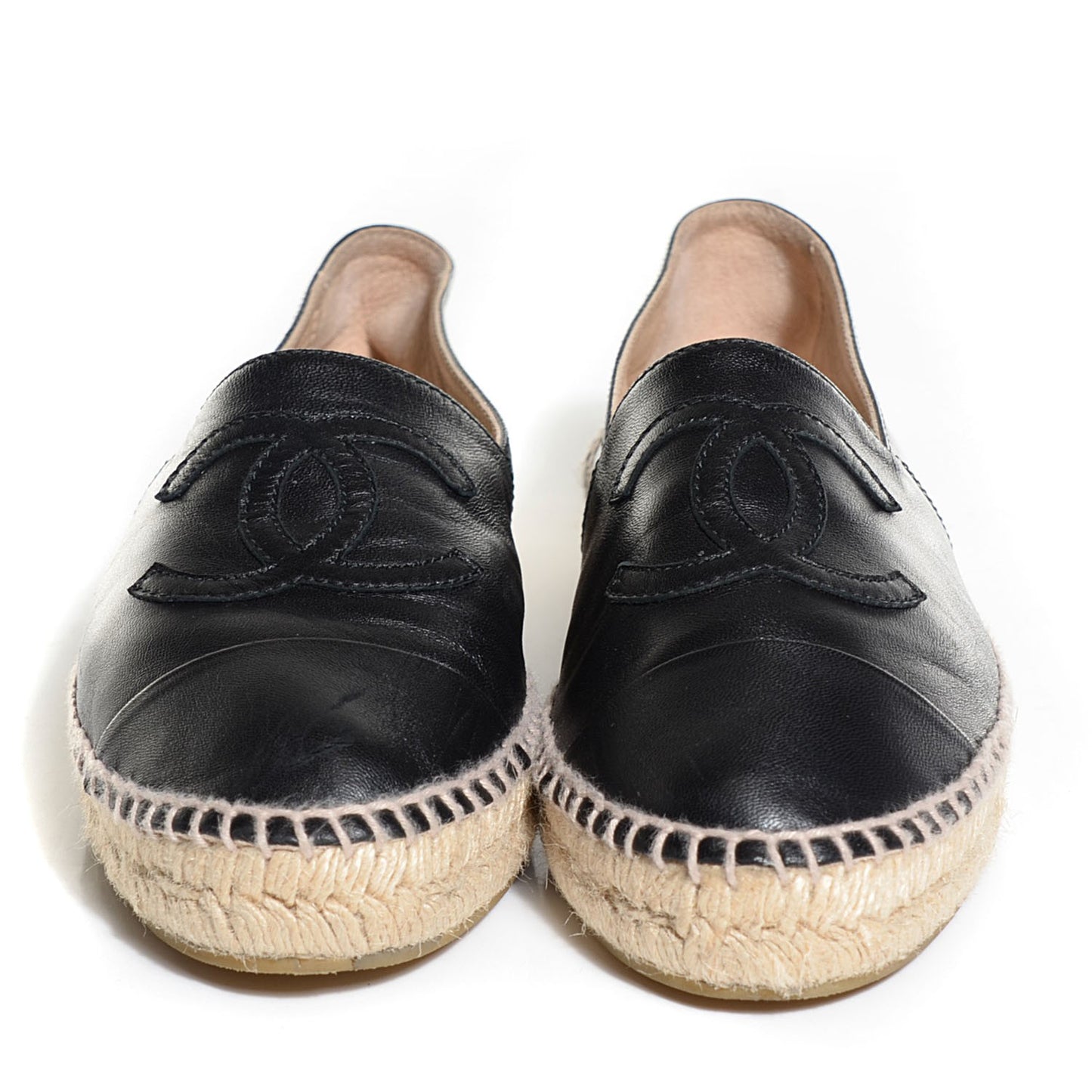 Lambskin CC Espadrilles 37 Black