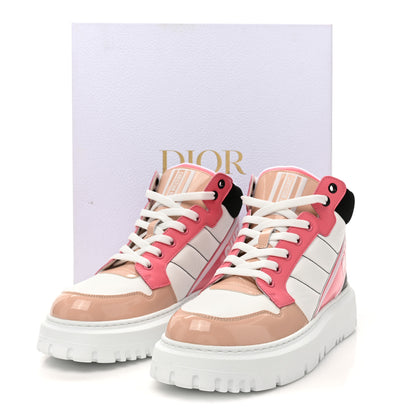 Christian Dior Nylon Calfskin Womens D-Player High Top Sneakers 39 Pink 10 of 10