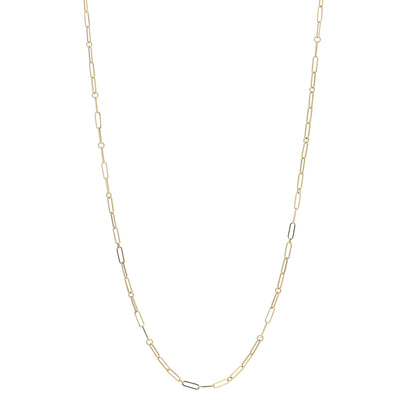 Roberto Coin 18K Yellow Gold Paper Clip Link Necklace 34" 1 of 4