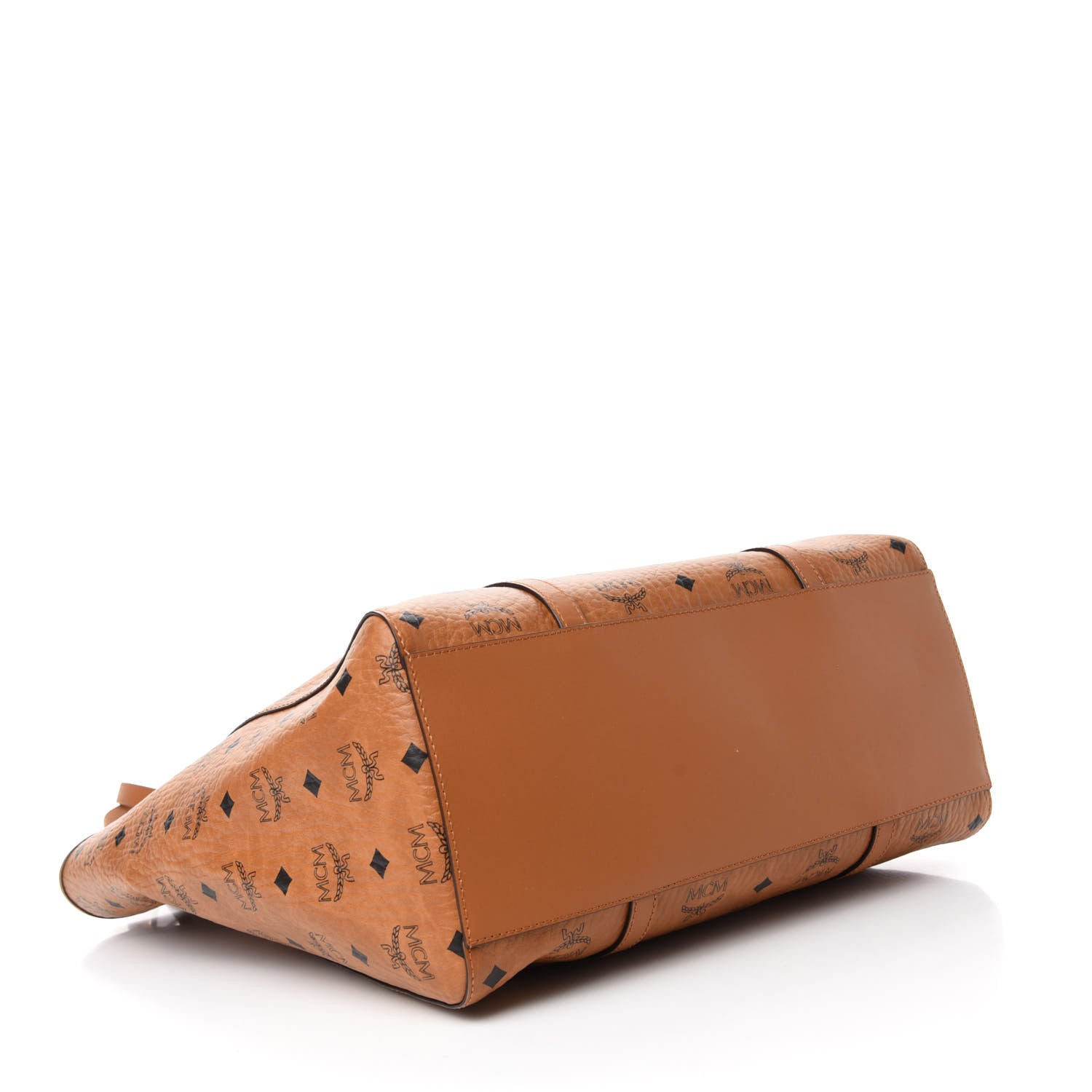 MCM Visetos Toni Shopper Tote Cognac 4 of 12