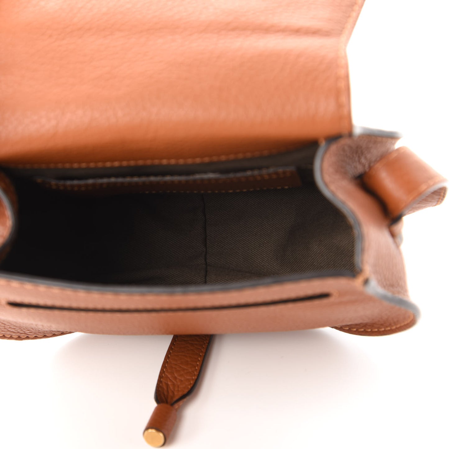 Calfskin Mini Marcie Round Crossbody Bag Tan