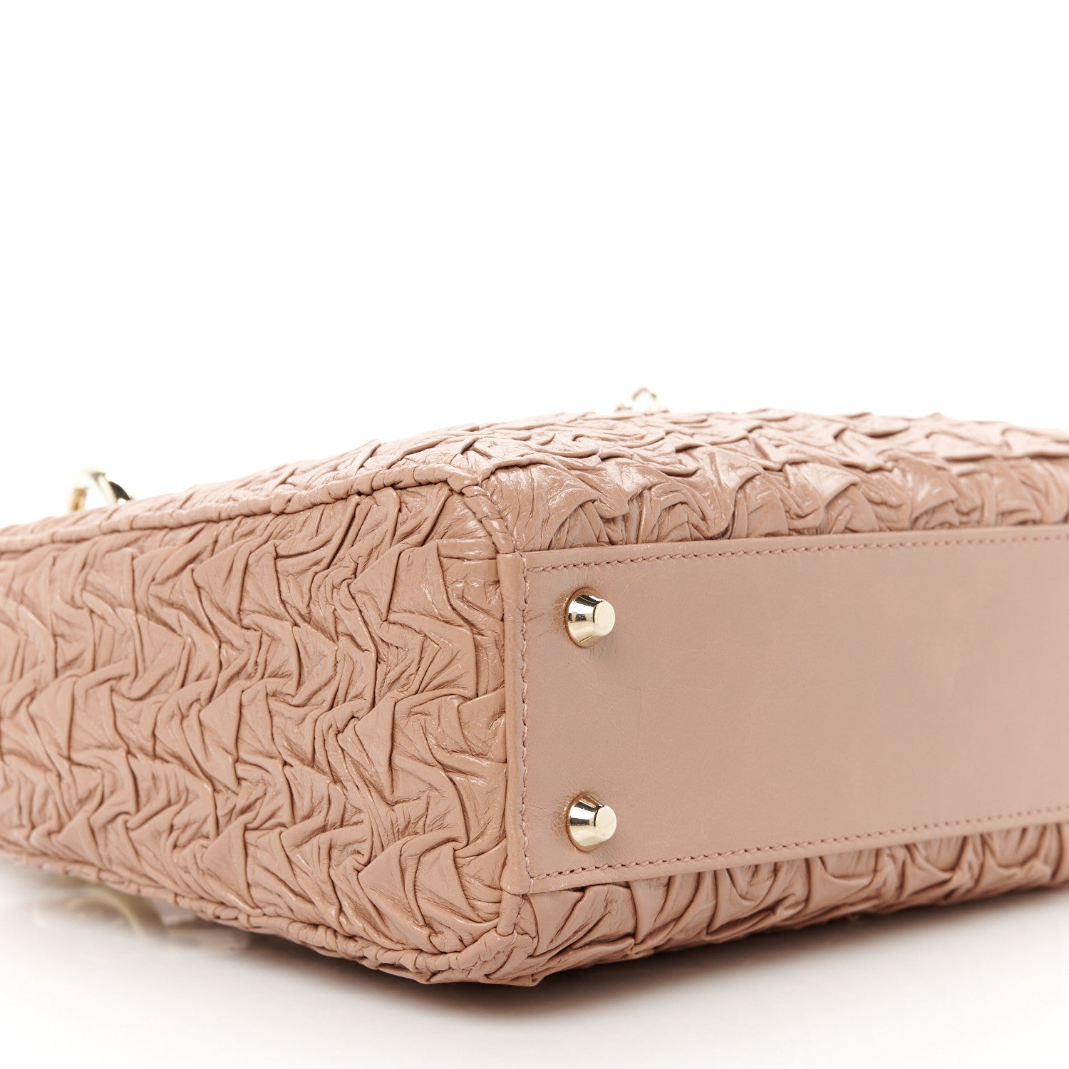 Christian Dior Lambskin Gathered Mini Lady Dior Fard 9 of 11