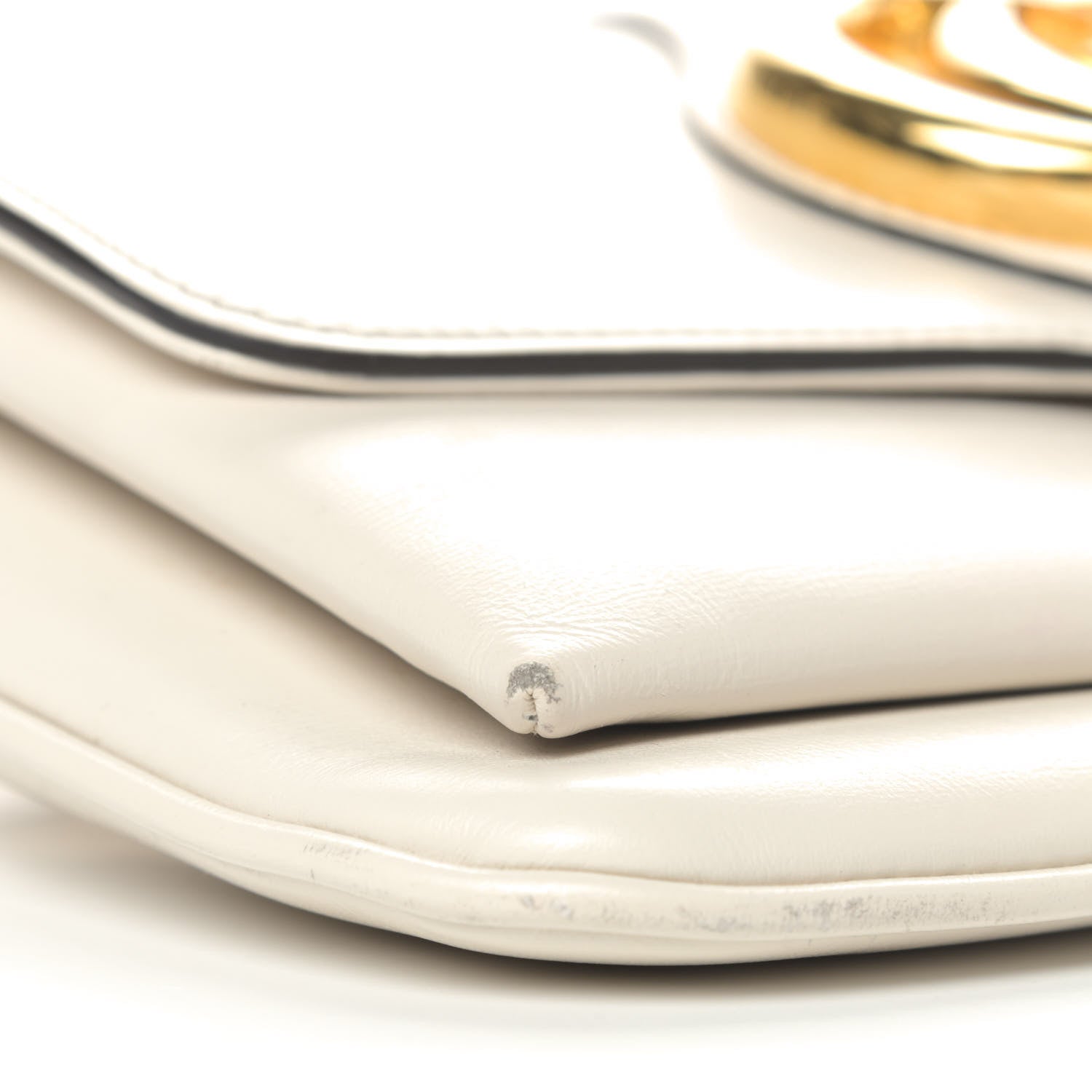 Gucci Calfskin Small Arli Flap Shoulder Bag Mystic White 5 of 8