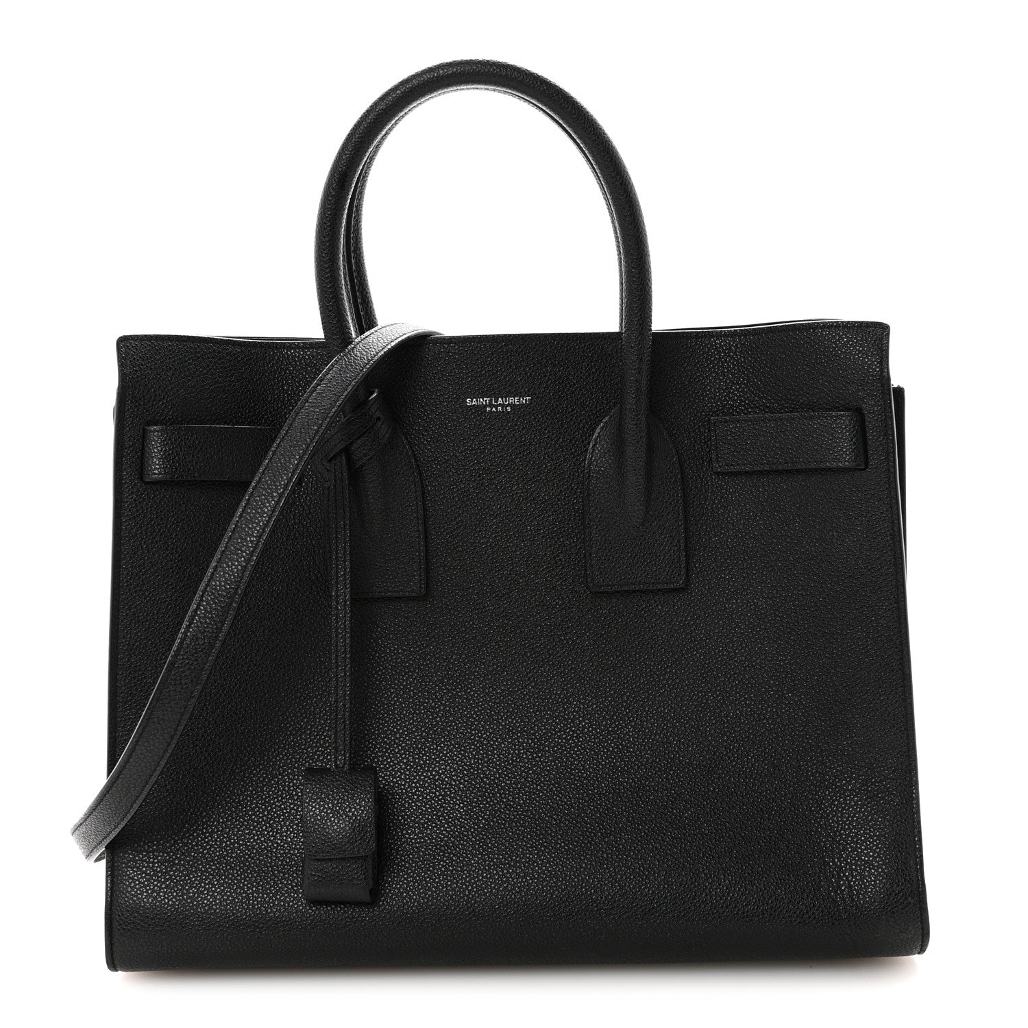 Saint Laurent Grained Calfskin Small Sac De Jour Black 1 of 9