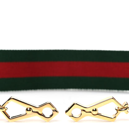 Gucci Canvas Web Shoulder Strap Green Red 3 of 3