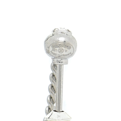 Chanel Baguette Crystal CC Drop Earrings Silver 4 of 5