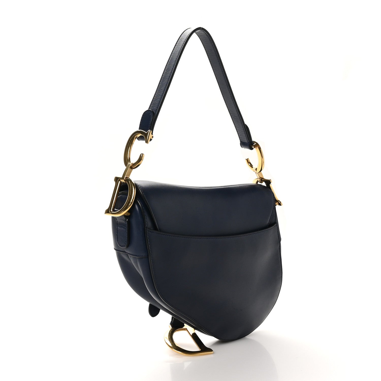 Christian Dior Calfskin Saddle Bag  Indigo Blue 3 of 11