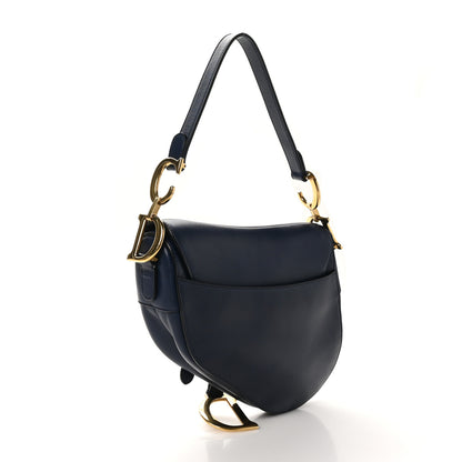 Christian Dior Calfskin Saddle Bag  Indigo Blue 3 of 11