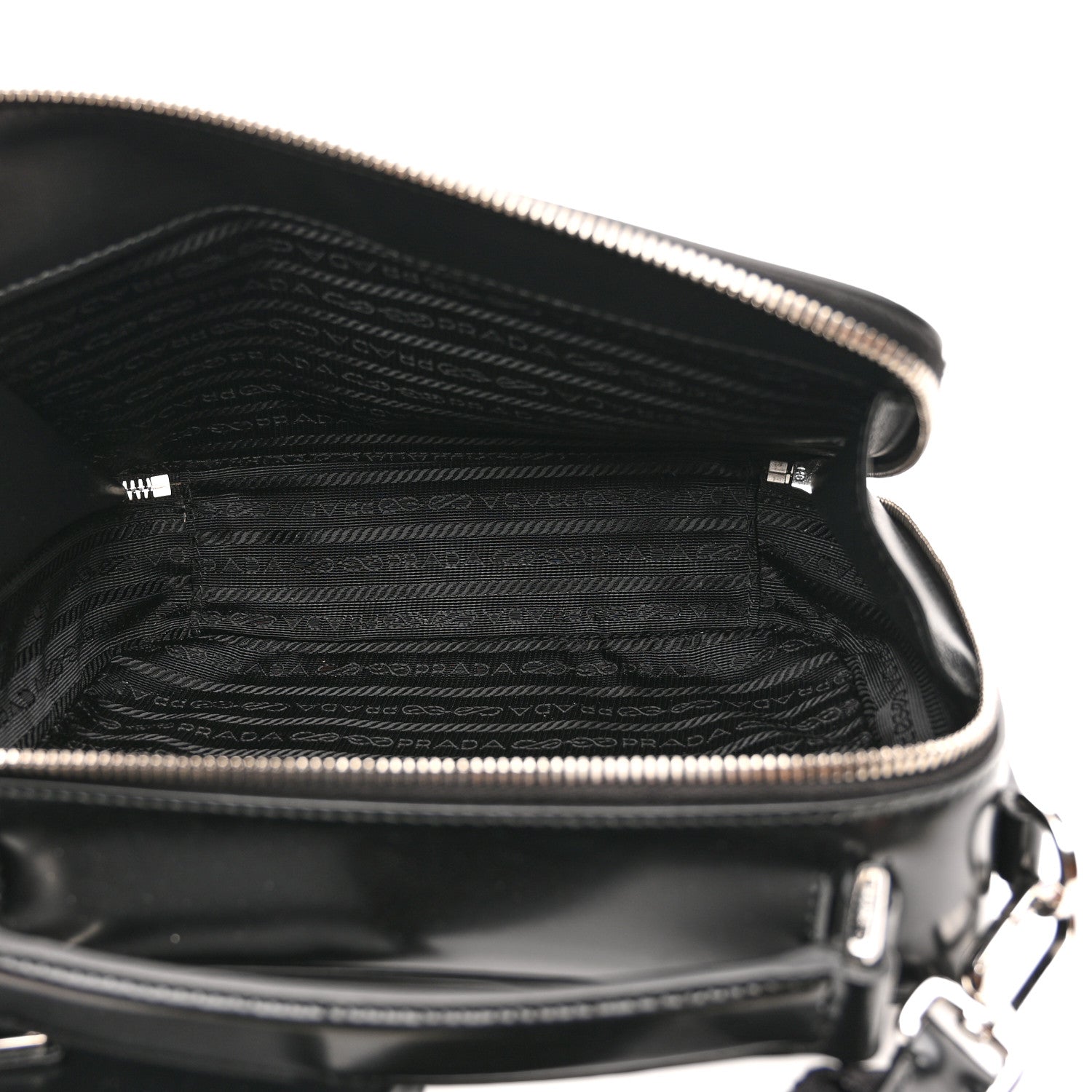 Prada Spazzolato Medium Brique Crossbody Bag Black 5 of 10