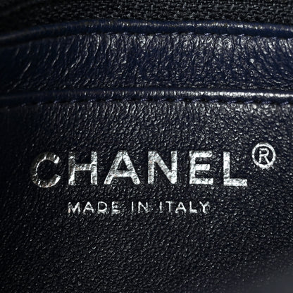 Chanel Caviar Chevron Quilted Mini Square Flap Blue 6 of 12