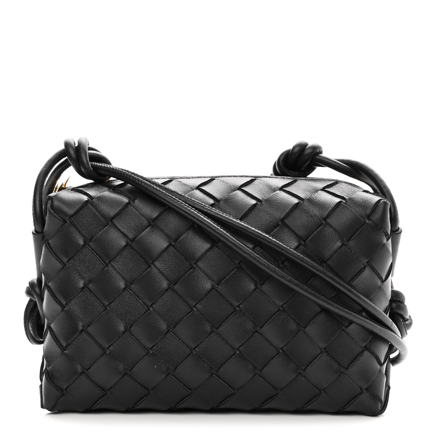 Nappa Intrecciato Mini Loop Camera Bag Black