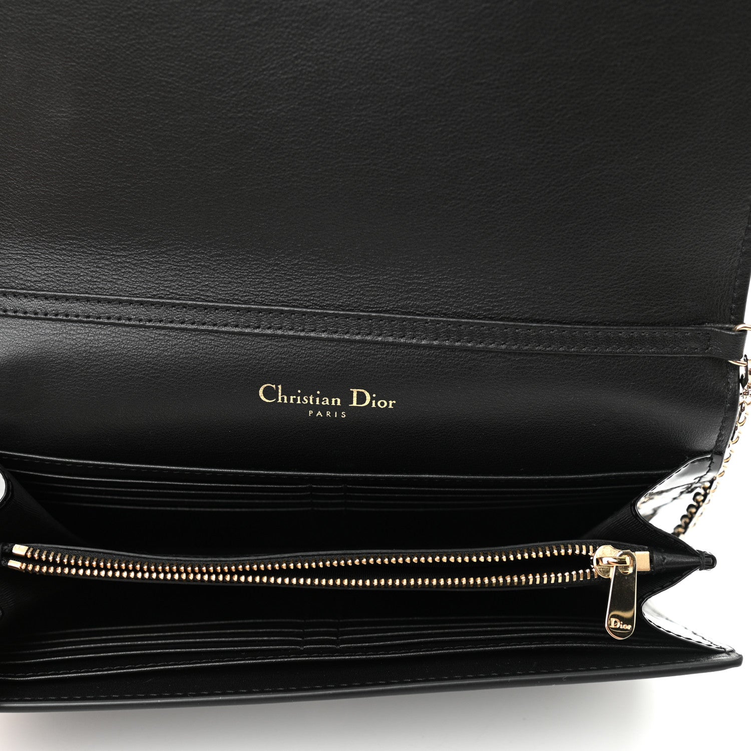 Christian Dior Patent 30 Montaigne Pouch Black 5 of 9