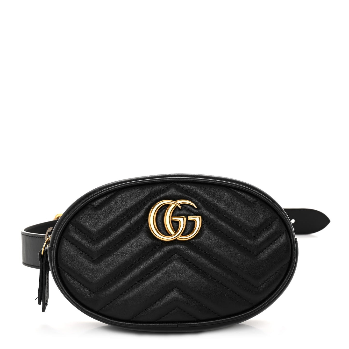 Calfskin Matelasse GG Marmont Belt Bag 85 34 Black