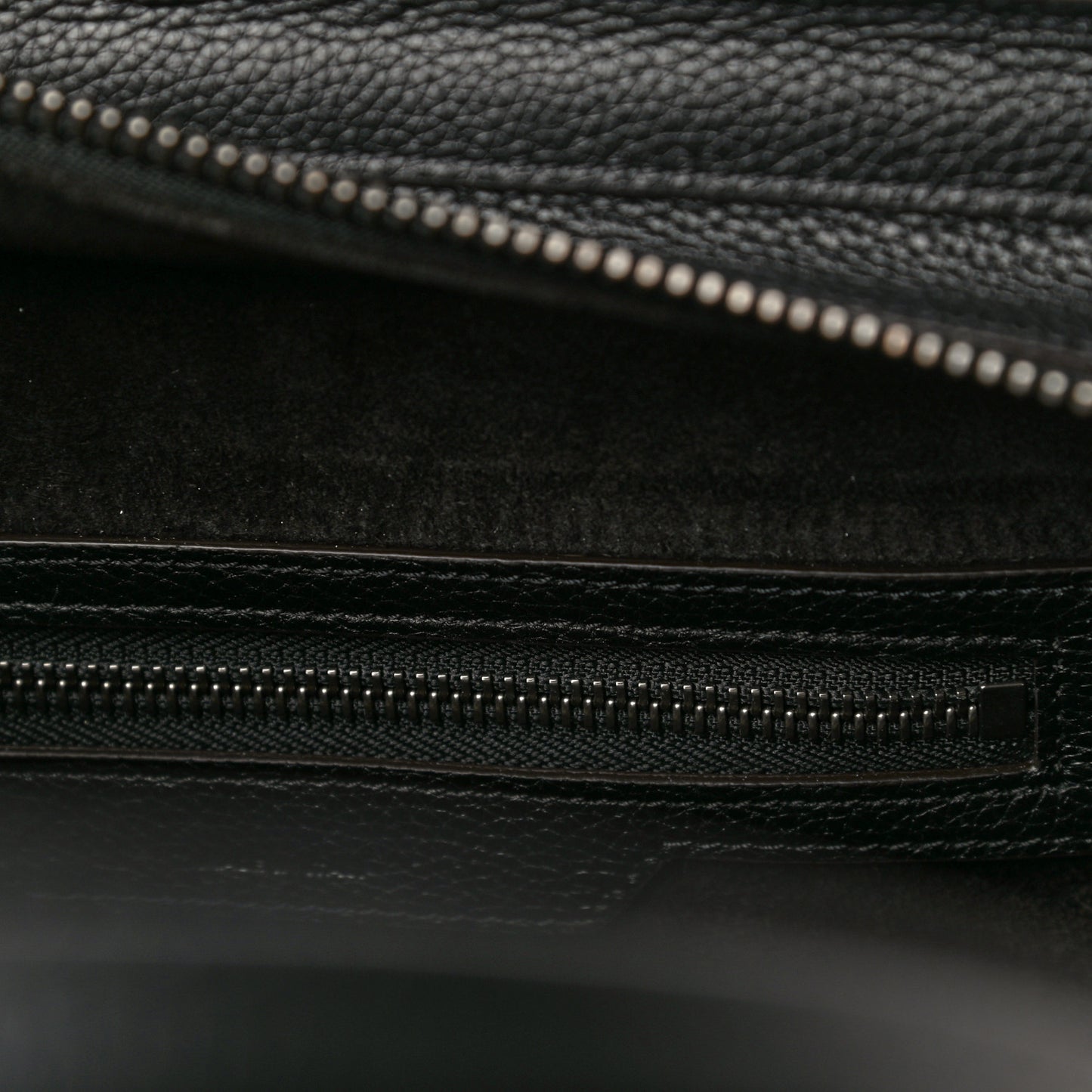 Drummed Calfskin Micro Luggage Black