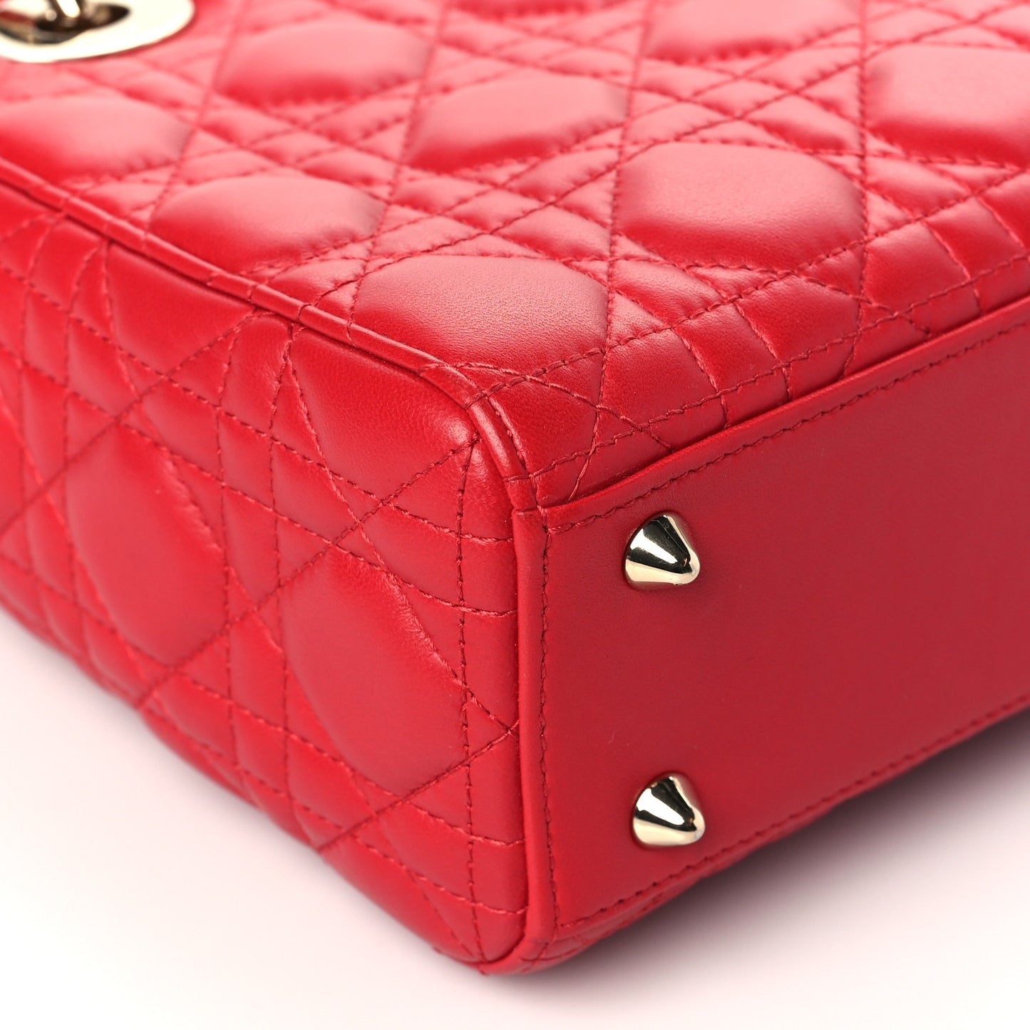 Lambskin Cannage Small My Lady Dior Red