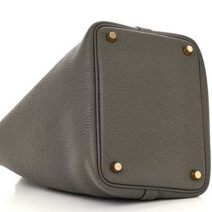 Hermes Taurillon Clemence Picotin Lock 18 PM Gris Meyer 8 of 10
