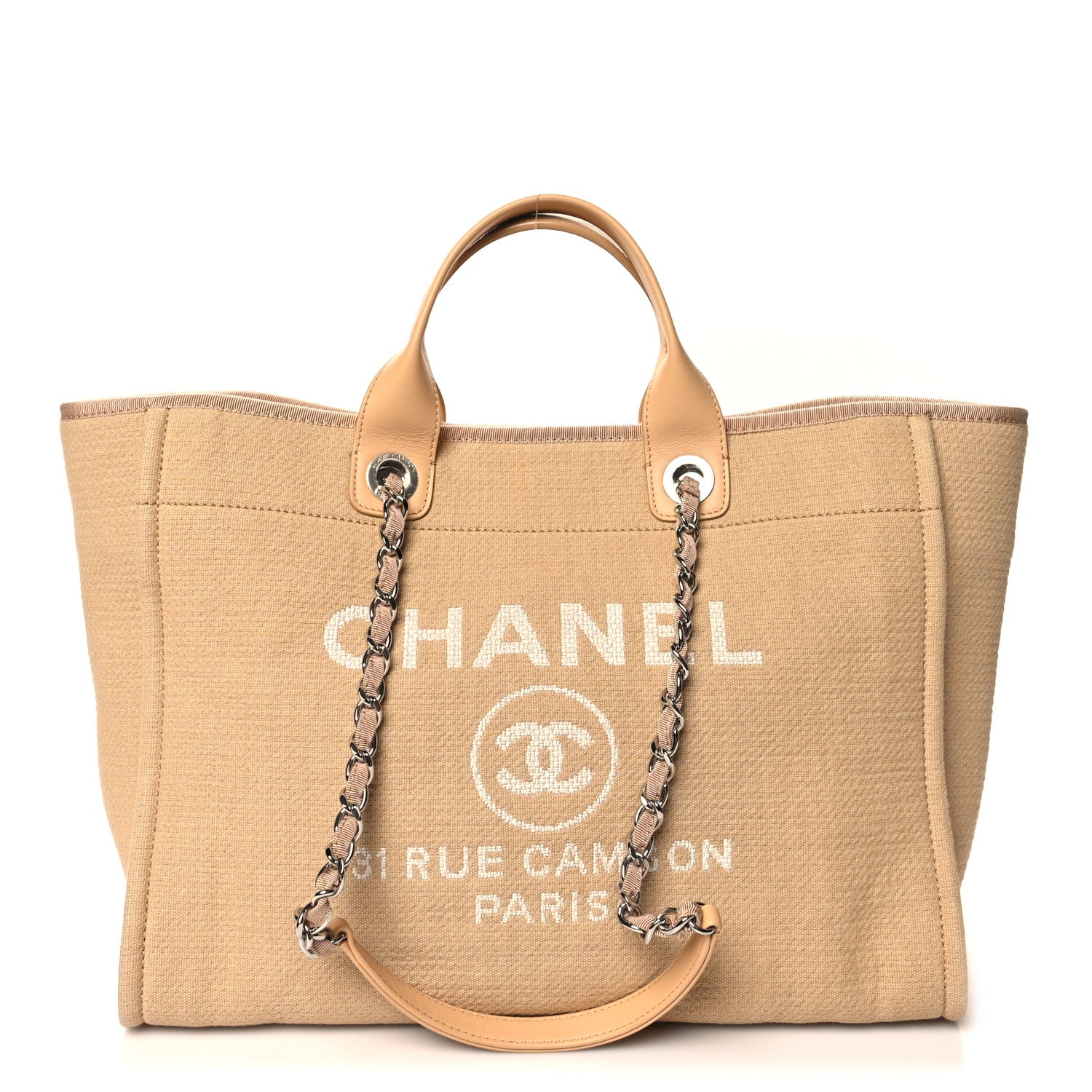 Chanel Mixed Fibers Medium Deauville Tote Beige 1 of 12