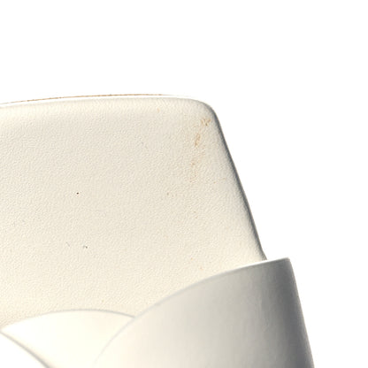 Saint Laurent Calfskin Tribute 05 Slide Sandals 36.5 White 11 of 12
