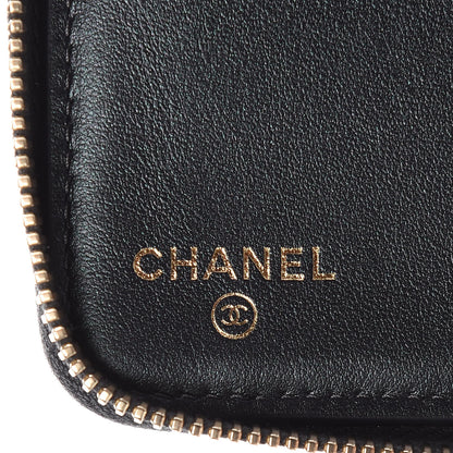 Chanel Iridescent Caviar Quilted Large Zip Around Organizer Wallet Black 6 of 11