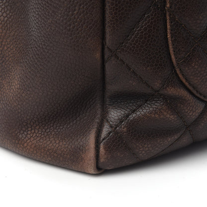 Chanel Caviar Quilted Grand Shopping Tote GST Dark Brown 12 of 14