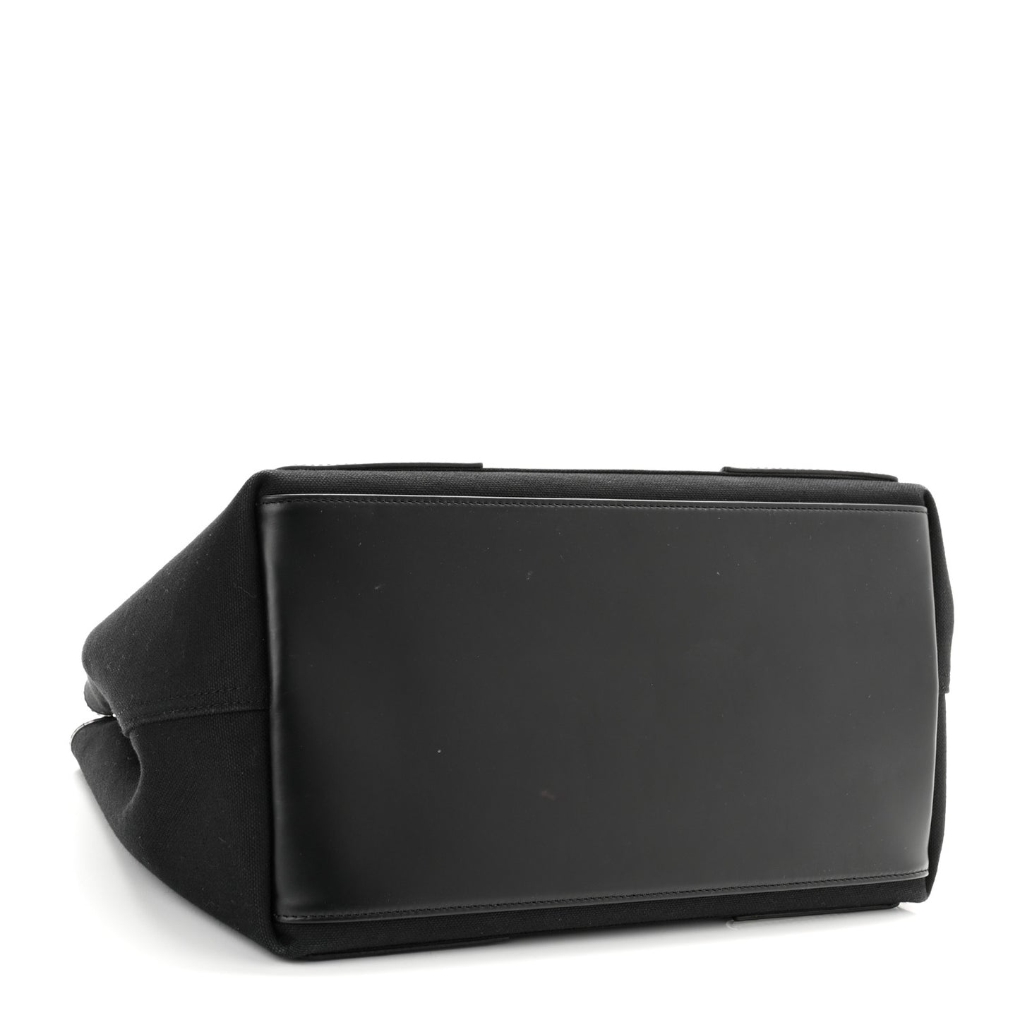 Cotton Canvas Calfskin S Navy Cabas Black