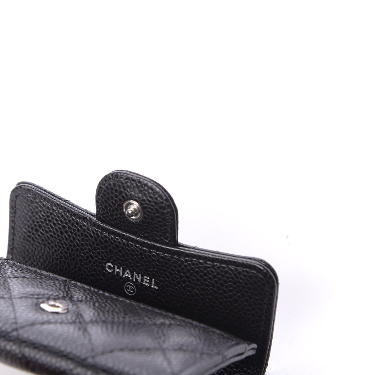 Chanel Caviar Quilted Flap Card Holder Wallet Black 9 of 11