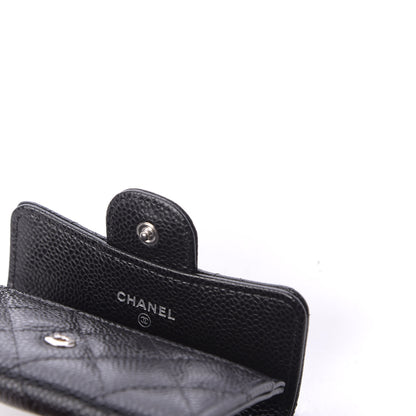 Chanel Caviar Quilted Flap Card Holder Wallet Black 9 of 11