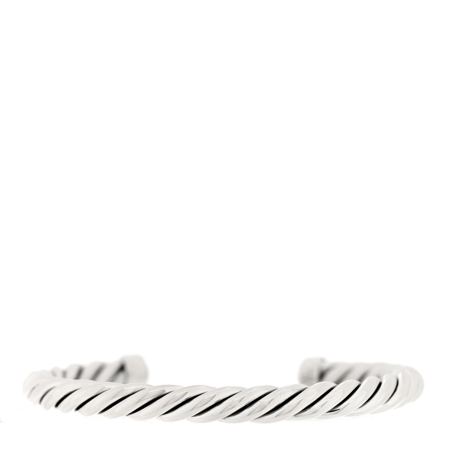 Sterling Silver Black Onyx 6mm Cable Classic Cuff Bracelet