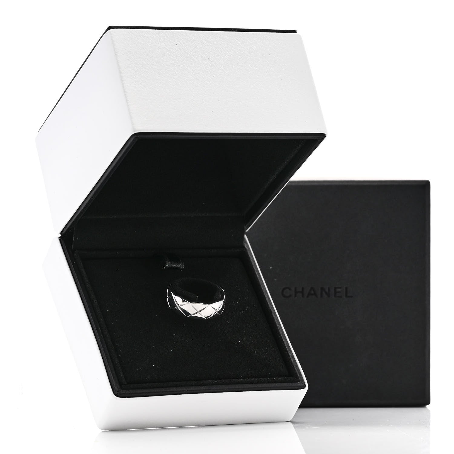 Chanel 18K White Gold Small Coco Crush Ring 54 6.75 7 of 7