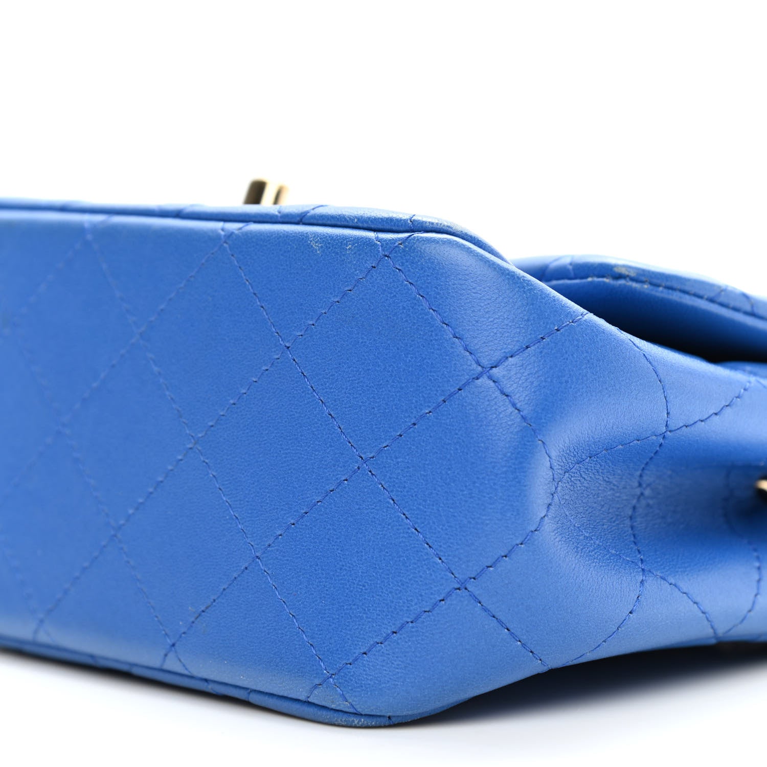 Chanel Lambskin Quilted Mini Square Flap Blue 10 of 15
