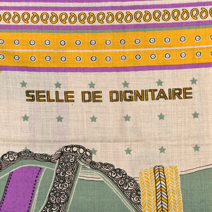 Hermes Cashmere Selle De Dignitaire Bandana Shawl 140 Vieux Rose Naturel 5 of 5