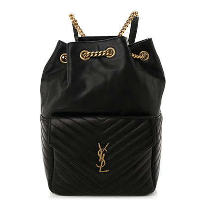 Saint Laurent Lambskin Matelasse Monogram Joe Backpack Black 1 of 10