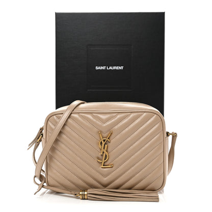 Saint Laurent Calfskin Matelasse Monogram Lou Camera Bag Dark Beige 11 of 11