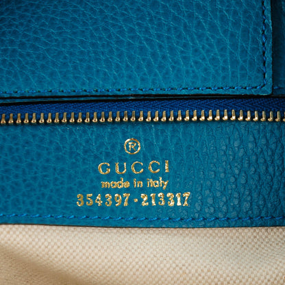 Gucci Dollar Calfskin Medium Swing Tote Marine Deep Cobalt 6 of 7