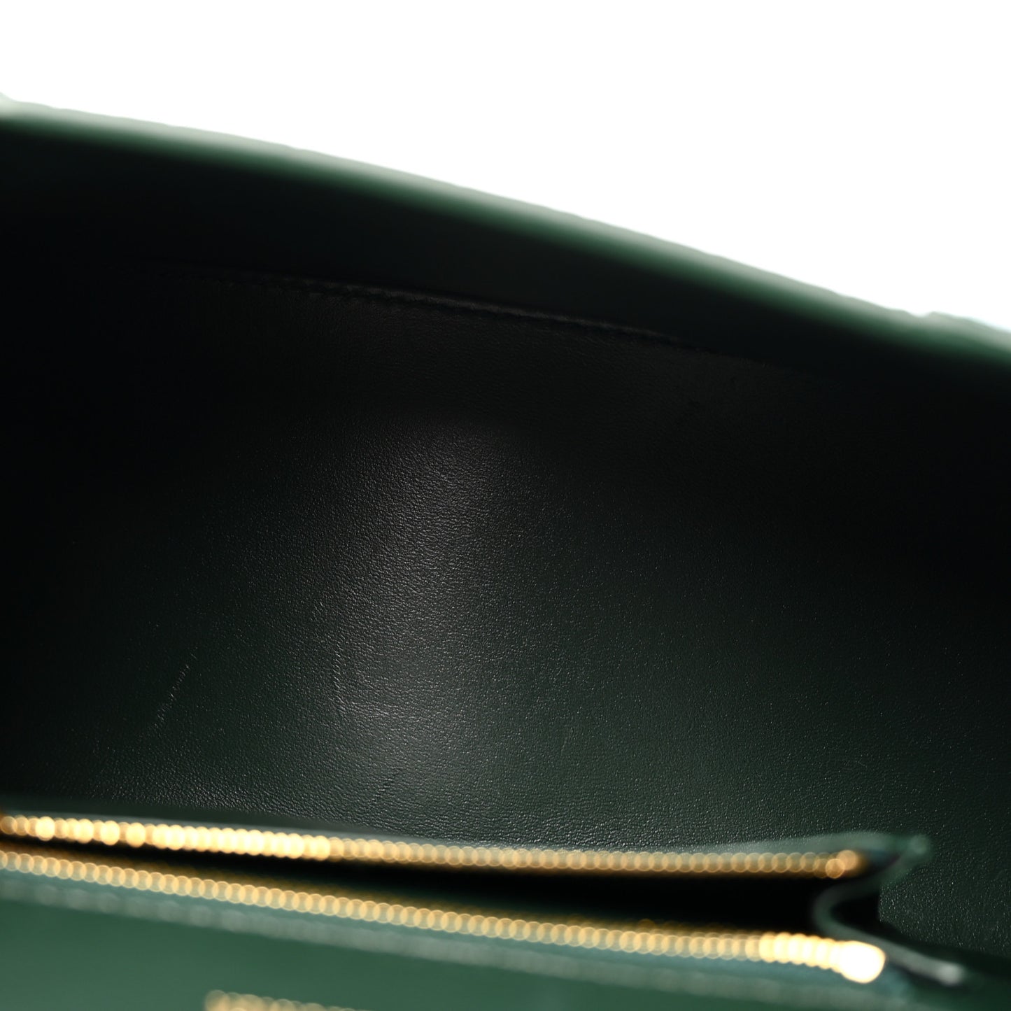 Shiny Calfskin Crocodile Embossed Small Hourglass Top Handle Bag Forest Green