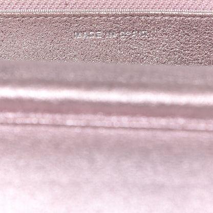 Chanel Iridescent Calfskin Quilted Wallet on Chain WOC Light Pink 6 of 12