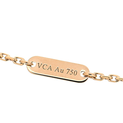 Van Cleef & Arpels 18K Yellow Gold Mother of Pearl Vintage Alhambra Pendant Necklace 4 of 6