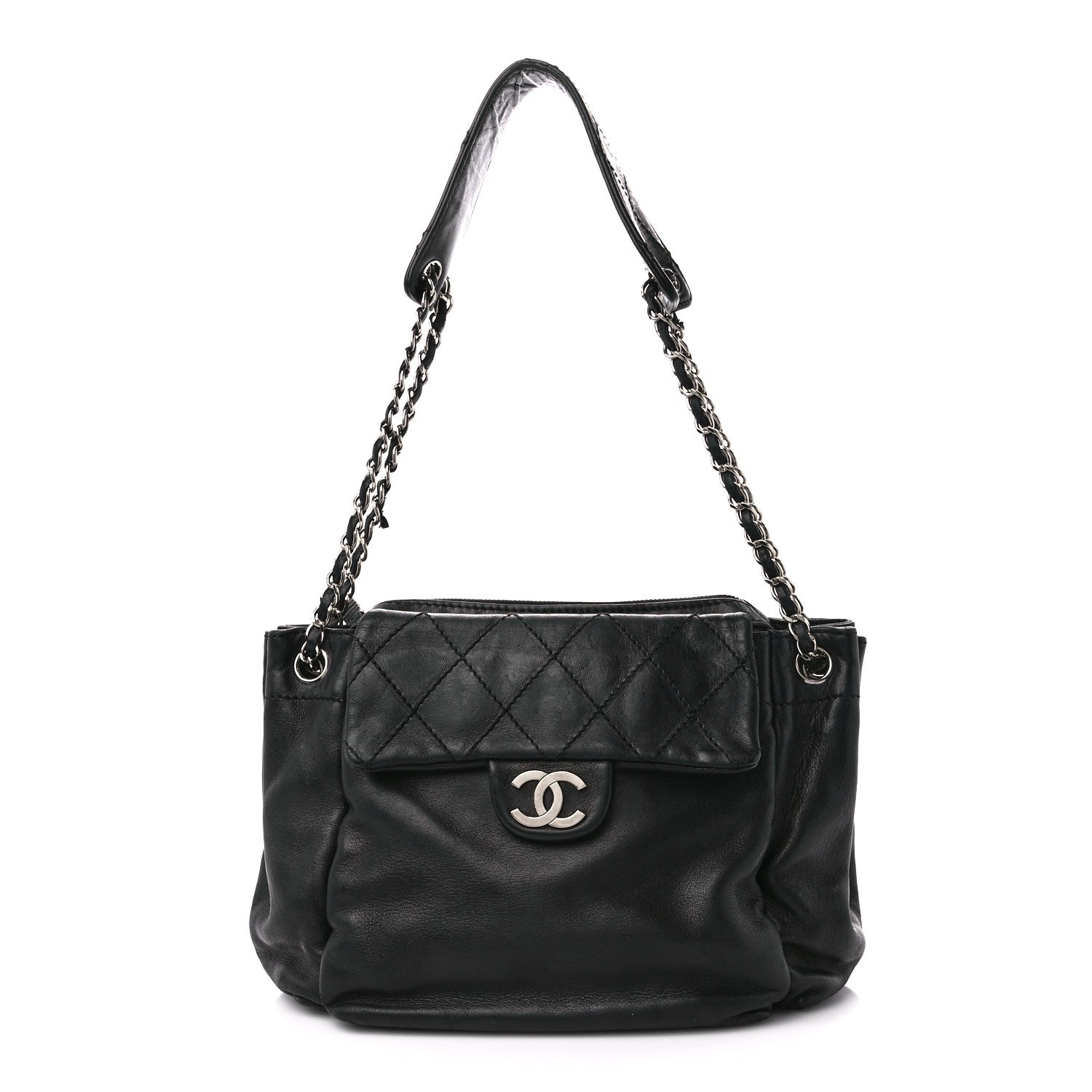 Chanel Lambskin Quilted Accordion Flap Black 1 of 10
