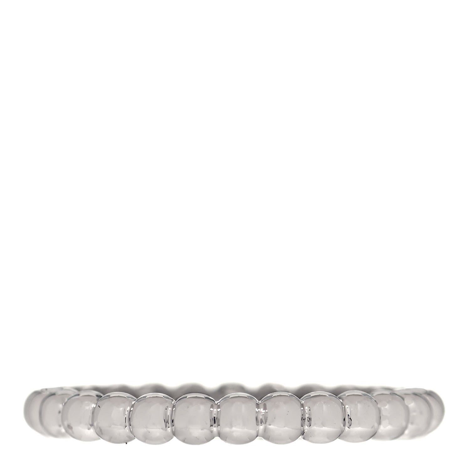 Van Cleef & Arpels 18K White Gold Medium Perlee Ring 62 10 1 of 5