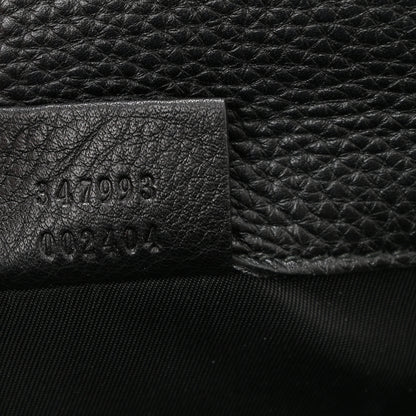 Gucci Pebbled Calfskin Soho Flap Belt Bag Black 7 of 11