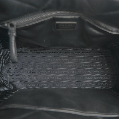 Prada Nappa Quilted Monochrome Chain Tote Bag Black 5 of 13