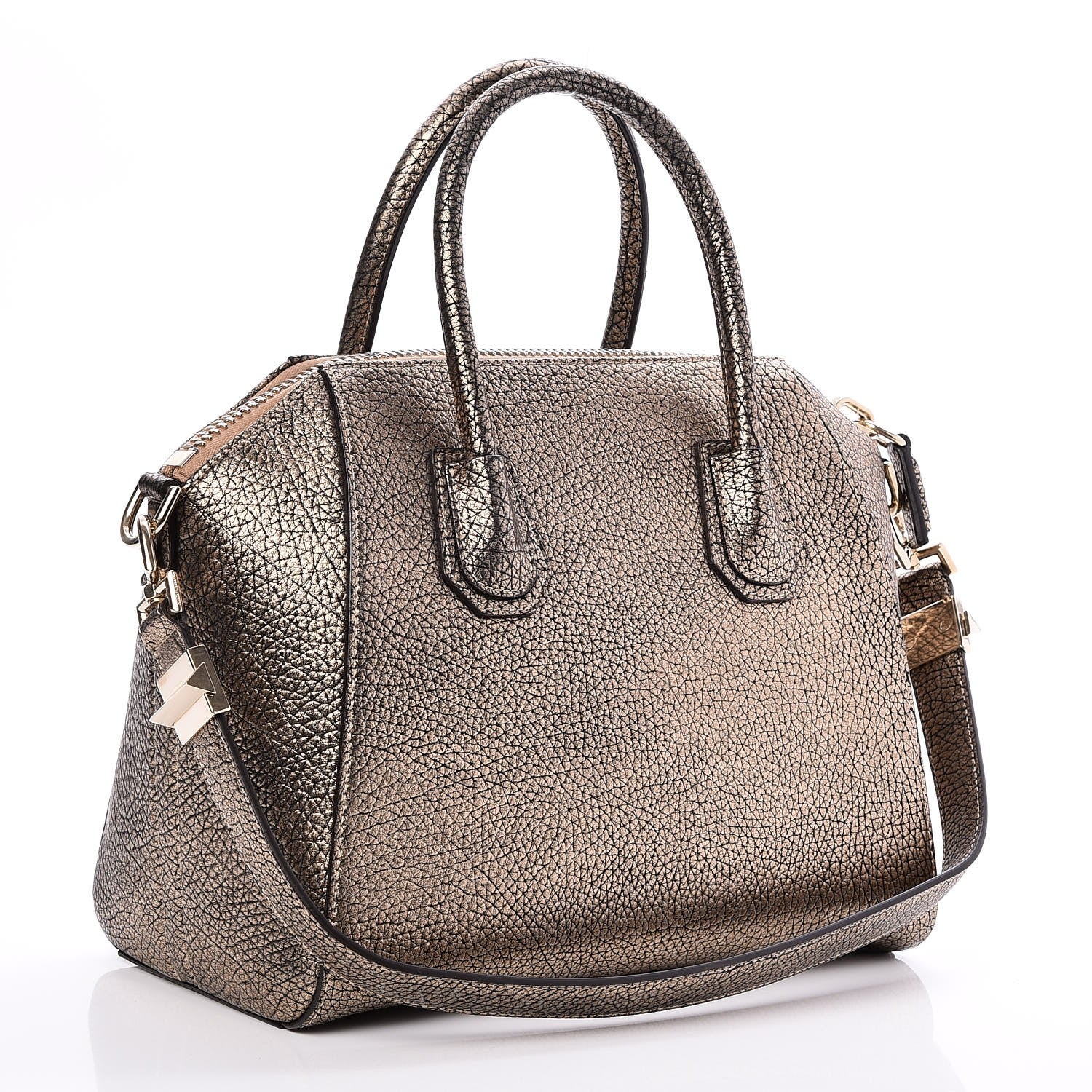 Givenchy Crackled Metallic Sugar Goatskin Small Antigona Light Gold 6 of 11