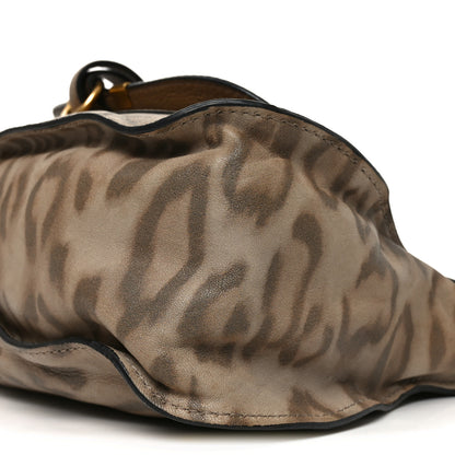 Chloe Calfskin Leopard Print Medium Marcie Satchel Brown 10 of 10