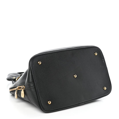 MCM Grained Calfskin Studded Boston Bag Black 4 of 9